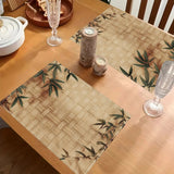 Jogo Americano de Bambu com Folhas Entrelaçadas – Kit 4, 6 ou 8 Peças 30x45cm