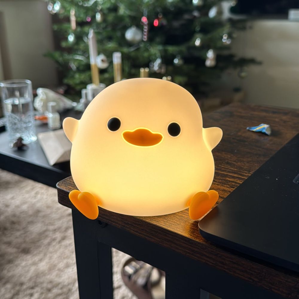 Luminária Noturna Pintinho Junior Chic – Silicone Macio e Recarregável USB