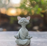 Estátua Decorativa de Gato Meditando – Paz e Serenidade para seu Lar