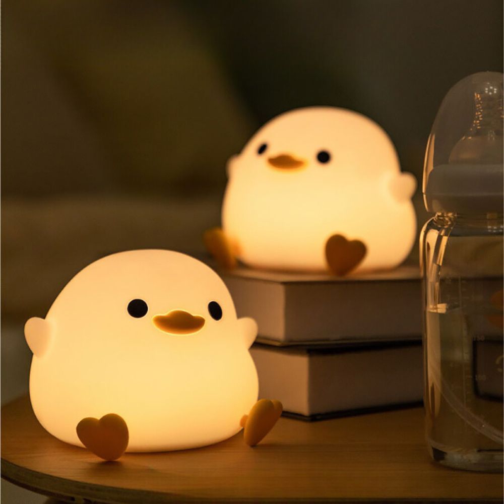 Luminária Noturna Pintinho – Silicone Macio e Recarregável USB