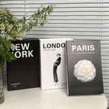 Kit 3 Livros Decorativos Faux – New York, London e Paris