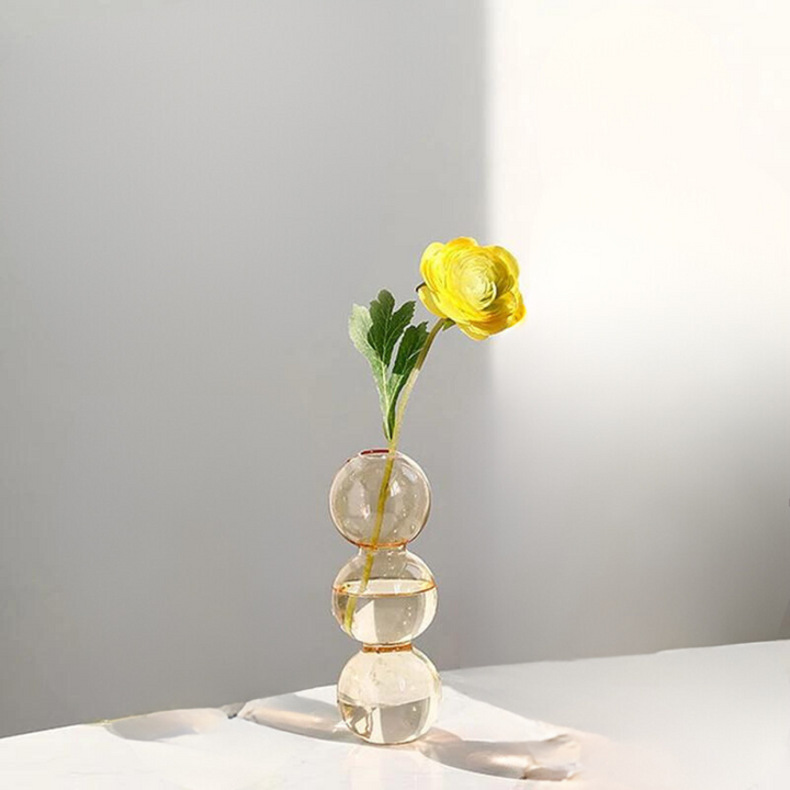Vaso de Vidro Bolha – Decoração Nórdica Moderna e Elegante