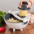 Ralador Cortador com Bacia Escorredor para Legumes 7 em 1