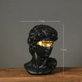 Busto Davi com Máscara Dourada em Resina – Escultura Moderna Arte Abstrata para Mesa