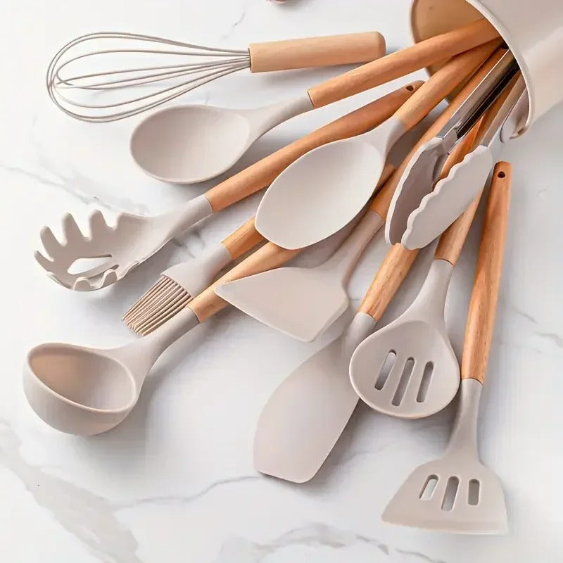 Kit Utensílios de Cozinha em Silicone