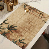 Jogo Americano de Bambu com Folhas Entrelaçadas – Kit 4, 6 ou 8 Peças 30x45cm