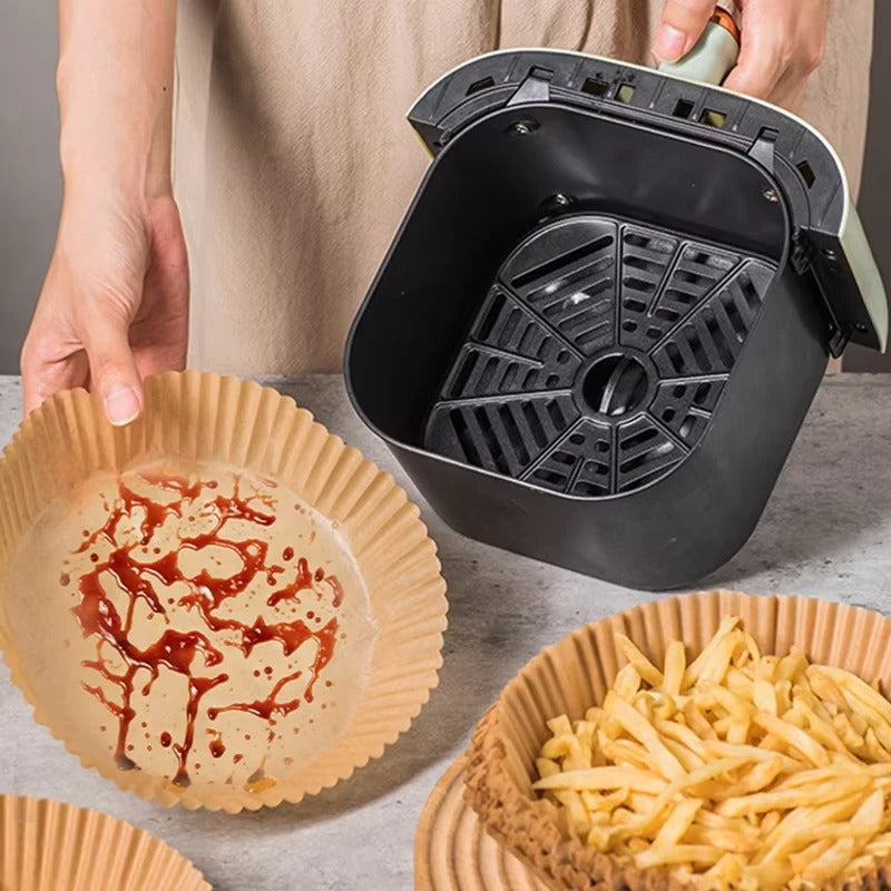 Forros de Papel Pergaminho para Air Fryer