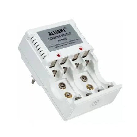 Kit Carregador de Pilhas AAA Bivolt + Pilhas Recarregáveis