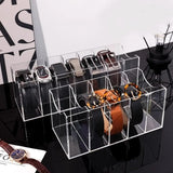 Organizador de Cintos e Gravatas em Acrílico – 3/5 Compartimentos para Armário e Closet