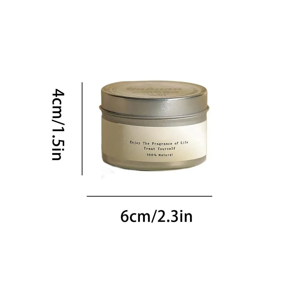 Vela Aromática em Lata com Tampa – Cera de Soja com Pavio Natural