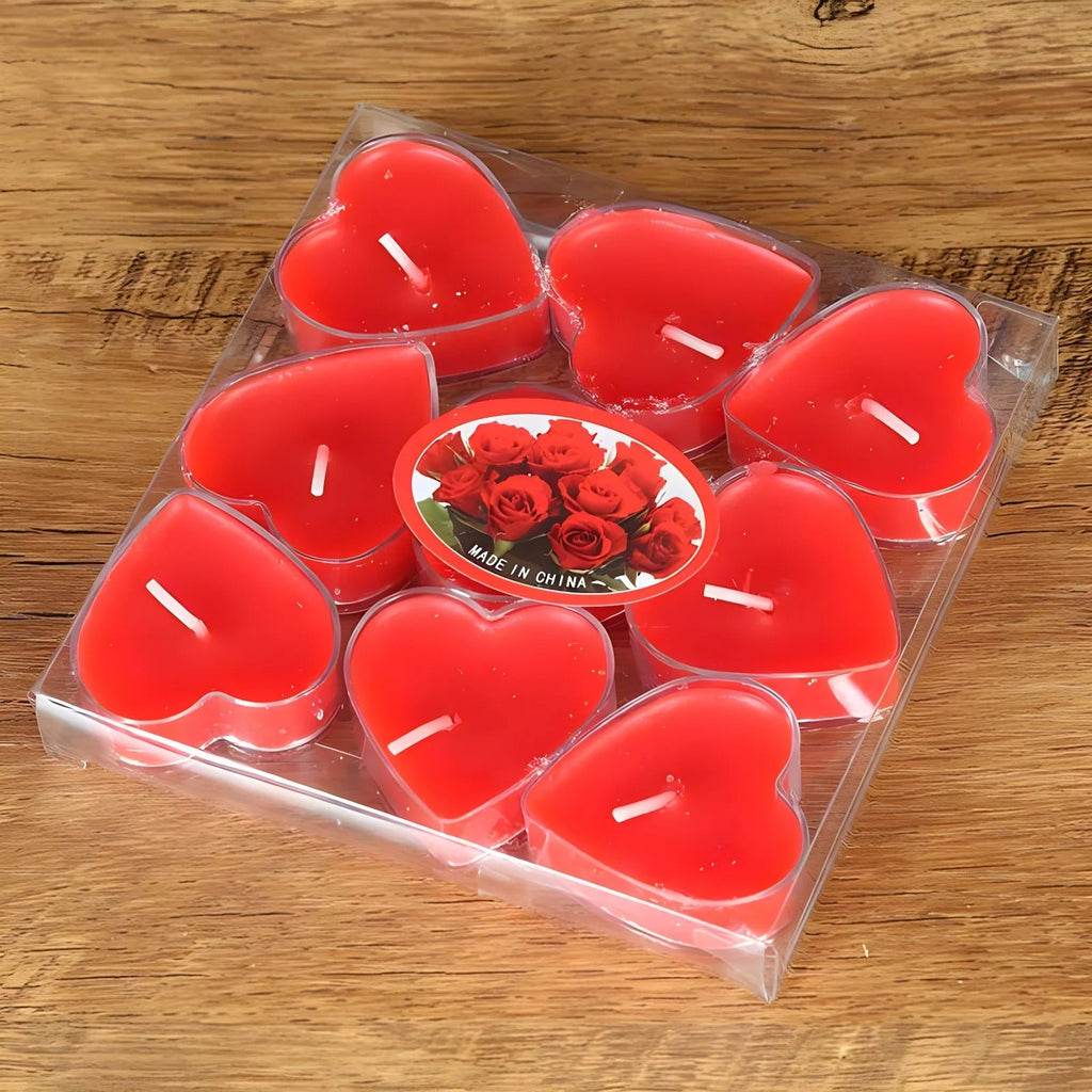 Kit 9 Velas Aromáticas em Formato de Flor – Sem Fumaça para Decoração e Presentes